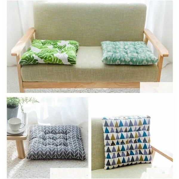 Golvkudde i polyestermaterial, användning under alla årstider för komfort inomhus och utomhus, japansk futon-inspirerad gul schackrutig 2-pack runda sittdynor