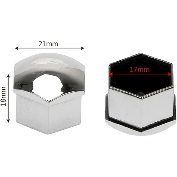 Hjulmutterdeksel 17mm Bolt Mutterdeksel 20 Mutterdeksel Hjulbolt Mutterdeksel Sølv