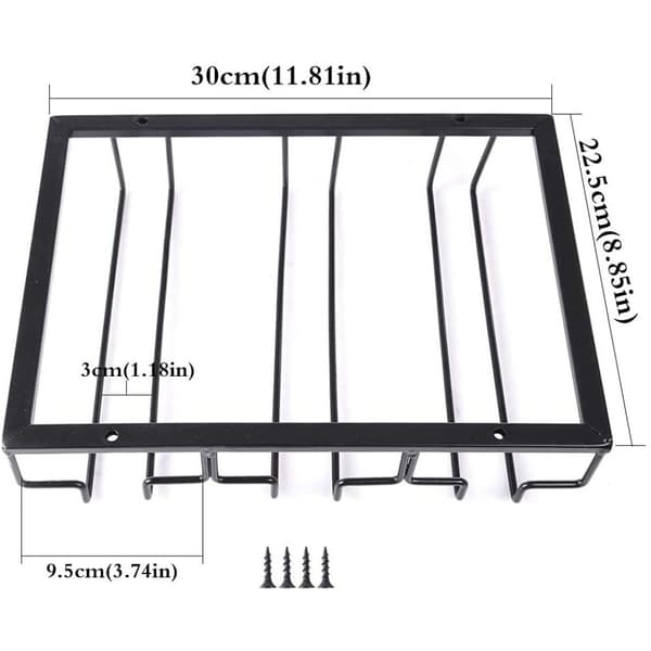 Moderne Vinglas Holder til Underskabe, Kompakt og Elegant Design til Bar og Køkken