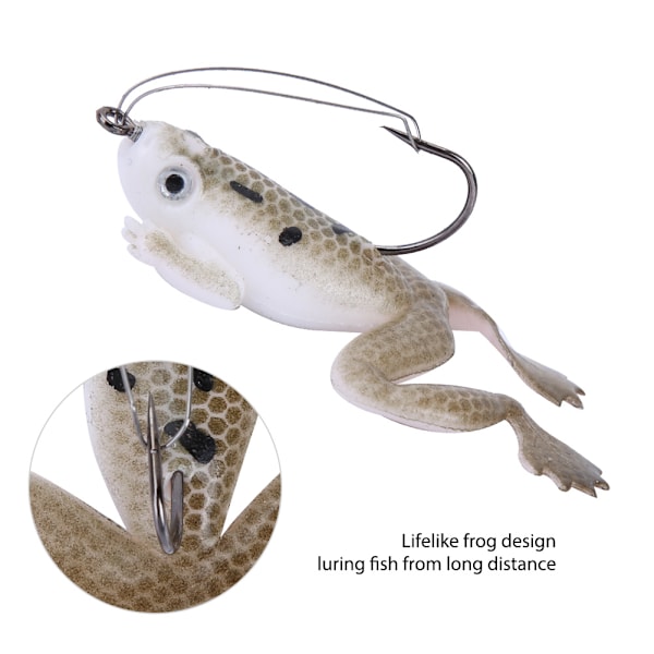 Thunder Frog Fiskebeten, Skarp Krokdesign, Flytande Ytbete, Hållbara och Lång Livslängd, Lätta att Använda för Sötvatten och Saltvatten
