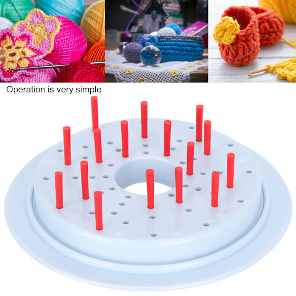 DIY Rund Stickning Loom Blomma Stickning Loom Maker Vävverktyg för DIY Ullhantverk
