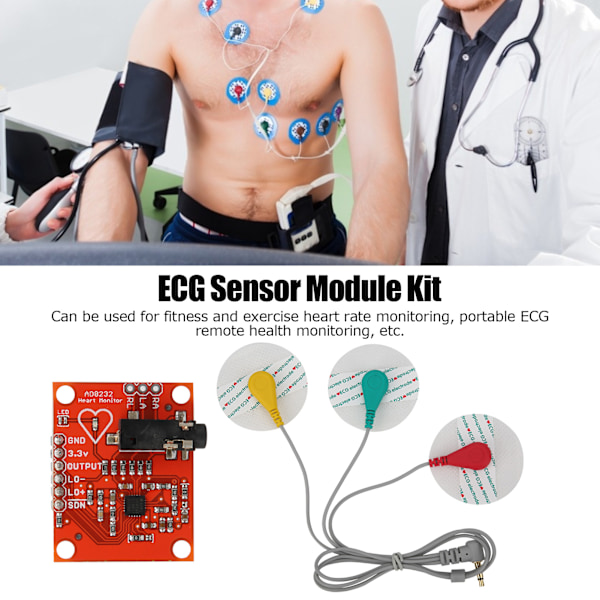 Elektromyografidetektionssystem, Analog Råsignal EMG-sensor för Fjärrövervakning av Hälsa, Kompakt och Lättviktig Enhet med Lång Livslängd