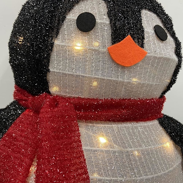 Jul LED, Jultomte Utomhus, Upplyst Jul LED Snögubbe, Fällbar och Infällbar, IPX65 Vattentät, Trädgårdsdekoration 56x36 cm (Varm