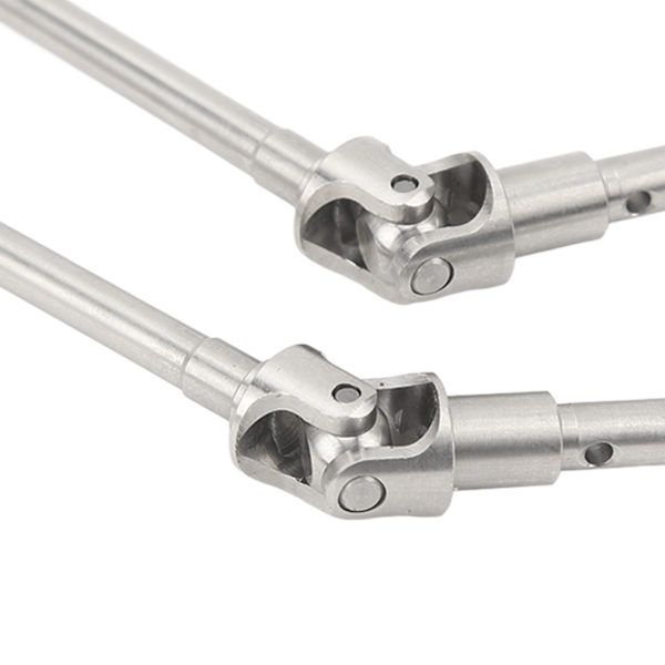 2PCS RC Bil Framaxel Drivaxel Set Rostfritt Stål RC Fram CVD Drivaxel Uppgraderingar Delar för FMS 1/10 Fjärrkontroll Bil Silver