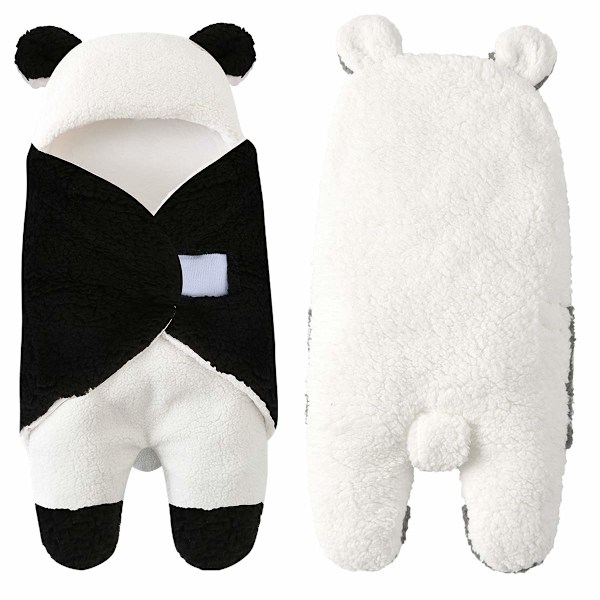 Naturlig Fusk Cashmere Baby Filt, Hypoallergenisk och Andningsbar Omlott, Vindtät Huvdesign, Multifunktionell för Baby Flicka eller Pojke, 0-6 Månader