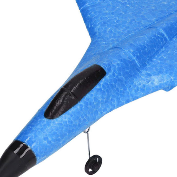 RC Glider Plane Vattentät Droppresistent Dubbel Motor Fjärrkontroll Flygplan Fighter med LED Färgglada Ljusstänger Blå 1 Batteri med 2 Reserv