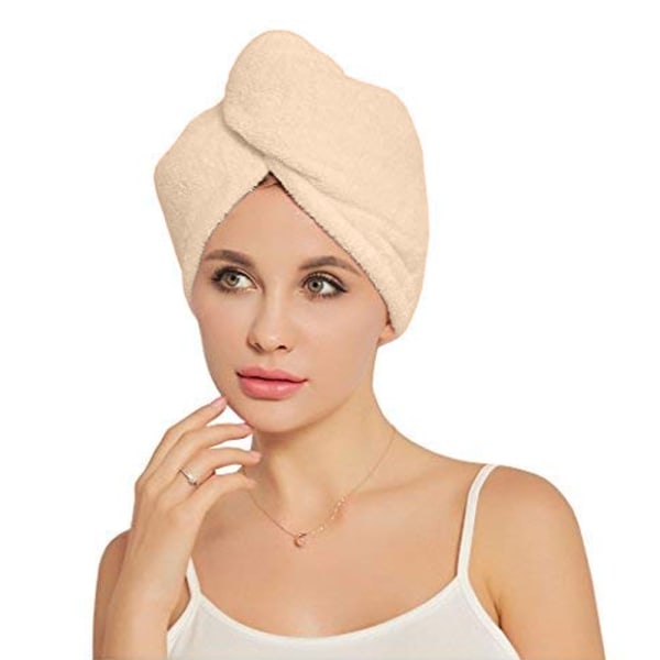 3-pack kvinnors mjuka duschhårhandduk Twist hår Turbaninpackning
