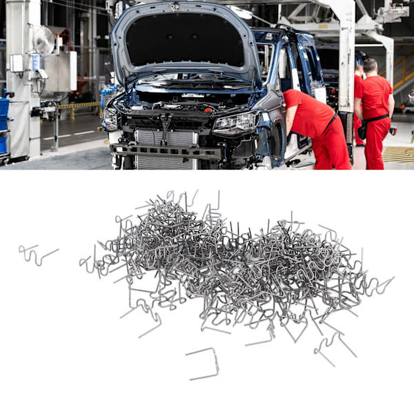 500 st. Svetsningsvarm Häftklammer 0,8 mm Bilplastreparation Maskin Vågt Typ Svetsnings Tråd för Bilstötfångare Instrumentbräda