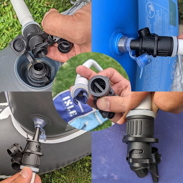 Uppblåsbar Produktkompanjon: Snabbkopplingsmunstycken för Paddleboardpump, Ventiladapter som Säkerställer Högt Tryckmotstånd, Portabel Uppblåsbar Pump