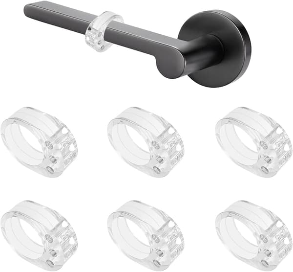 Dörrstopp 6-pack PVC Dörrhandtagsstopp Dörrbuffert Silikon