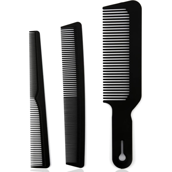 Set med tre frisörkammar frisörsalong frisyrkam frisyrkam svart plastkam