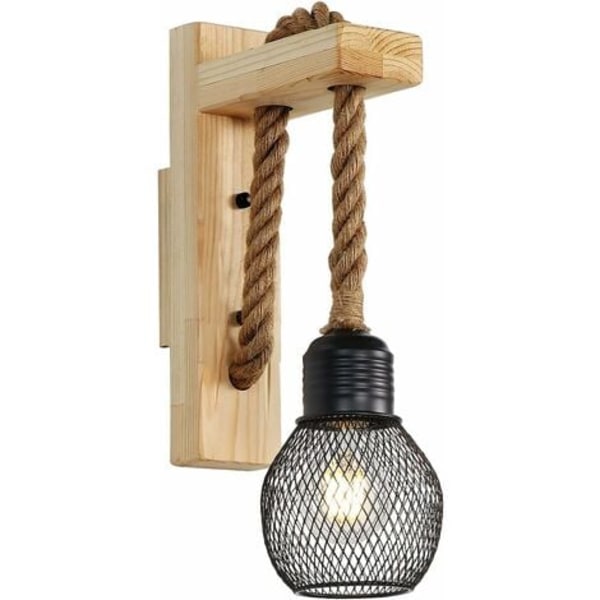 Lantlig vägglampa Dekorativa ljuskronor Amerikansk vägglampa med rep Vintage vägglampa Balkongbelysning Rustik vägglampa Rustik vägglampa Konst