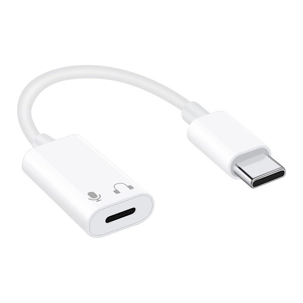 USB-C til Lightning Hovedtelefonadapter til 15 Pro Max, Type C Han til Hun for Lightning