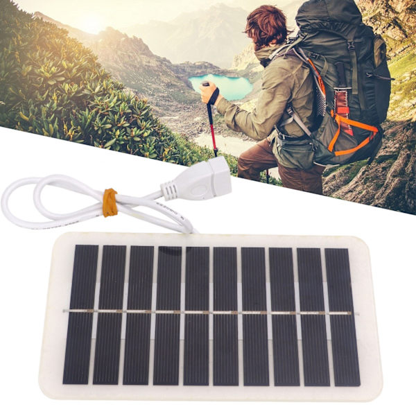5V 2W 400mA Solcellspanel Utomhus Nöd USB Solpanel Bärbar Solcellsladdare Panel för Mobiltelefon