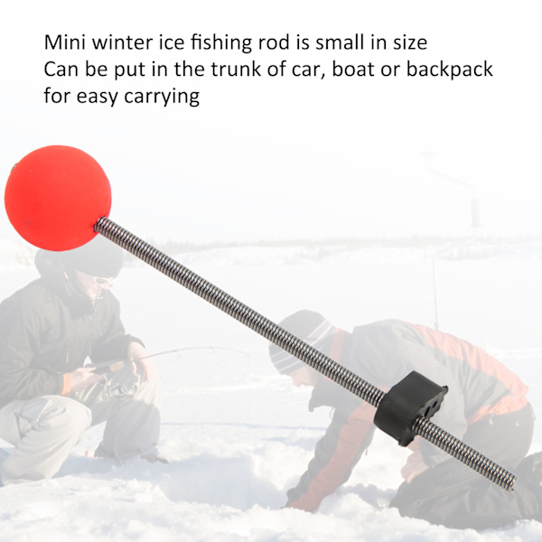 5PCS Mini Vinter Isfiske Spö Topp Spets Bärbar Utomhus Fiske Spö Röd Boll Fjäder SpetsarL