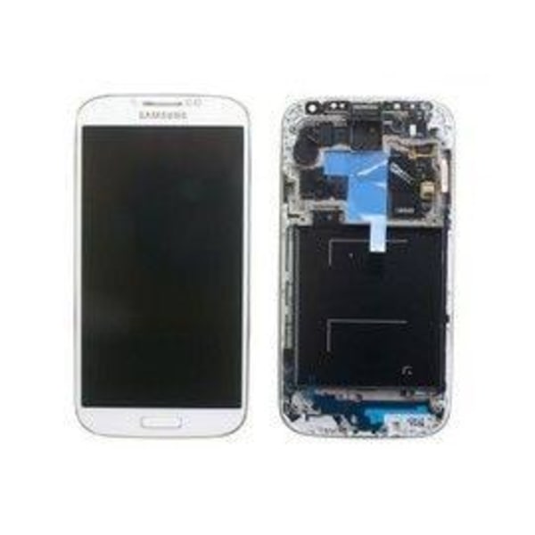 Lcd-skärm + pekskärm + chassi till Samsung Galaxy S4 I9505 vit