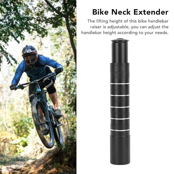 Cykelgaffelstamförlängare i aluminiumlegering, justerbar höjdhöjare för mountainbike, 210 mm