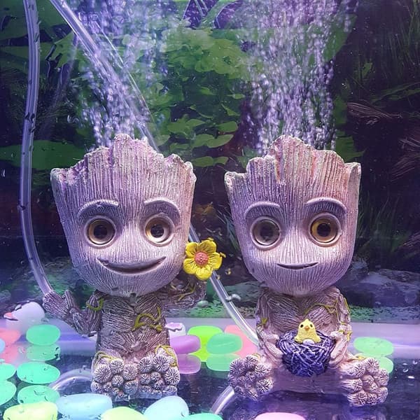 Groot Luftbubblare Akvariedekorationer - med Luftbubbelsten Re
