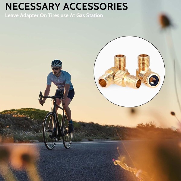 10 st adapterventil - Presta Schrader ventiladapter för cykel - med tätningsring