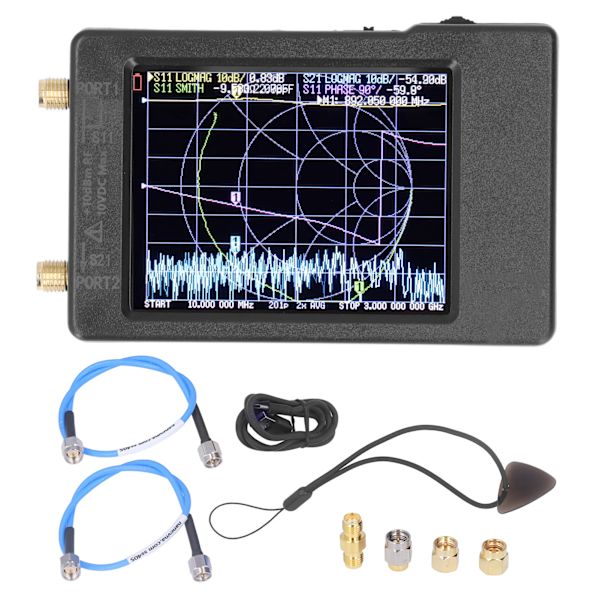Vektor-nätverksanalysator 50kHz‑6.3GHz 2.8in HF VHF UHF Antennatestnings- och mätverktyg