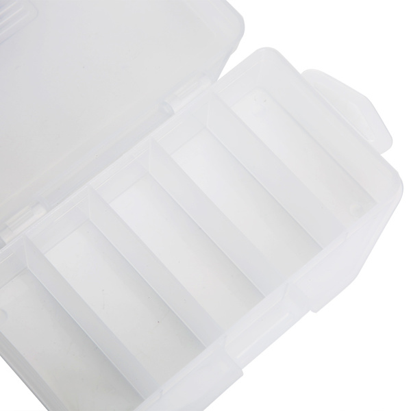 4 st plast transparent fiskebete box bete lockar 5 fack förvaringsväska fisketillbehör fiskebete låda