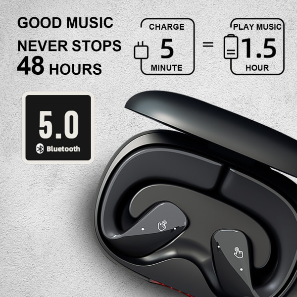 Open Ear-hörlurar - trådlösa hörlurar med mikrofon för iPhone och