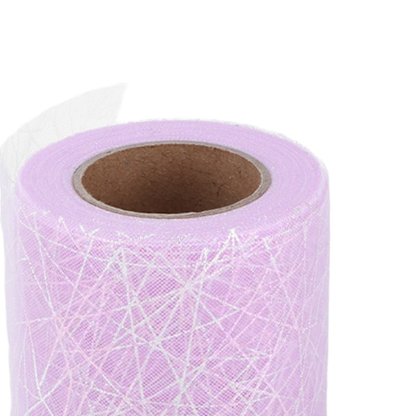 Tulle Rulle Symfoni Spindel Rörigt Nät Tulle Rulle DIY Båge Hårprydnad Material BandLila