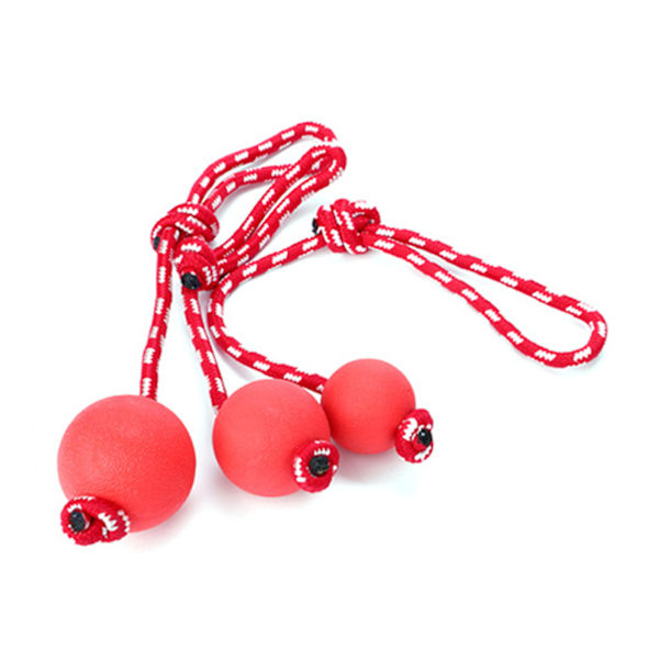 Hundleksak Boll med Rep Interaktiv Bitresistent Säker Hundgummiboll med Rep för Utomhusträning 6,5cm / 2,6in