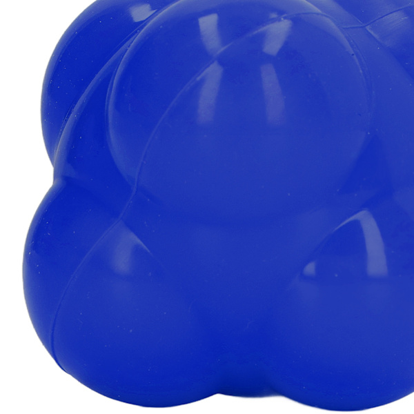 Reaktionsboll i gummi, ljus färg, hexagon, reaktionsboll för att förbättra hand-öga-koordination, smidighet, blå