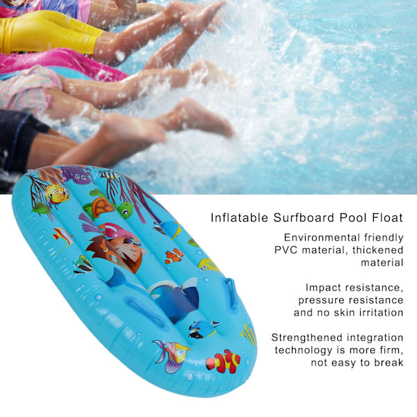 Uppblåsbar Surfbräda Pool Float Tjockning Stora Söta Mönster Barn Simringar för Simbassäng Vattenaktiviteter