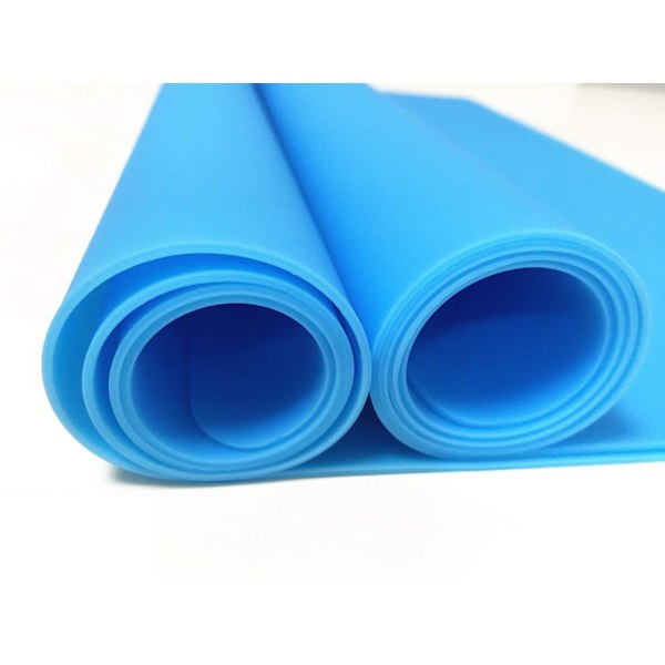 2-pack extra stort multifunktionellt silikonbakunderlägg, värmebeständigt halkfritt bordsunderlägg, bänkskydd, 23,6''15,75'' (blå)