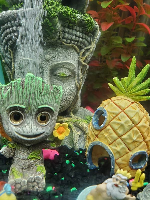 Groot Luftbubblare Akvariedekorationer - med Luftbubbelsten Re