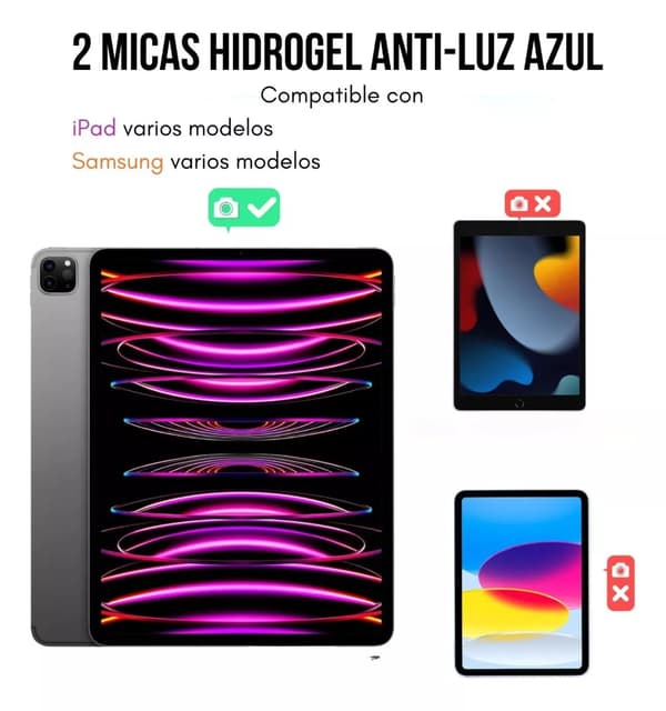 2 Micas Hidrogel Blått Lys For Tablet Samsung Tab S6 2019