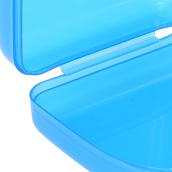 Tandprotesbox för hem- och resebruk, portabel och slimmad bekväm design nattandskydd med dräneringskorg