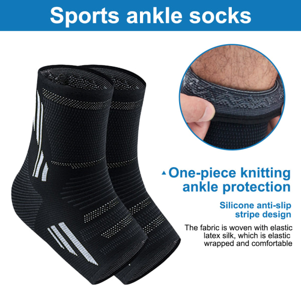 Stickade Sport Ankel Guard Strumpor - Pressure Anti-sprain -