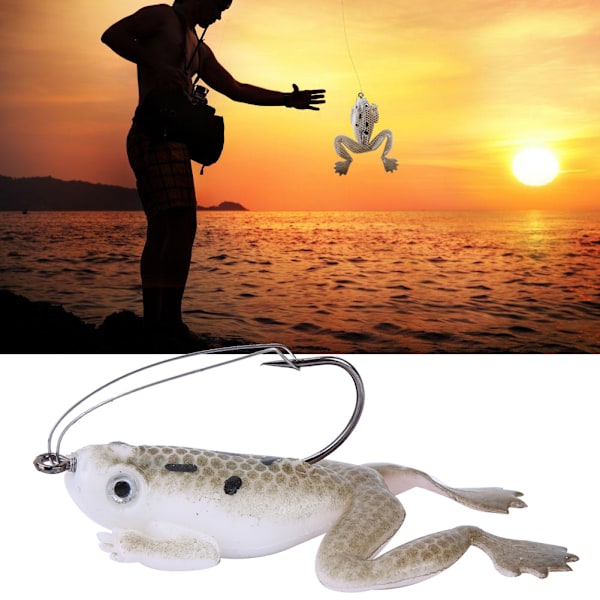 Thunder Frog Fiskebeten, Skarp Krokdesign, Flytande Ytbete, Hållbara och Lång Livslängd, Lätta att Använda för Sötvatten och Saltvatten