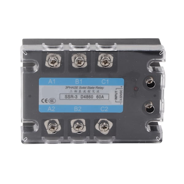 3-fas Solid State Relay SSR-3 D4860 60A DC‑AC 480V Distributionsstyrningsutrustning