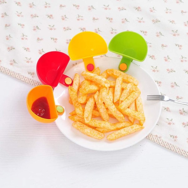 Innovativ Tillbehörskompis, Chips- och Dippserveringsset med Kreativ Design, Kompakt Storlek för Enkel Förvaring