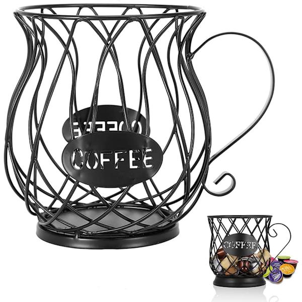 Kaffekapselhållare, kaffepadshållare, kaffekapselkorg, kaffekapselförvaringskorg, för Tassimo, Nespresso, Dolce Gusto kaffekapslar