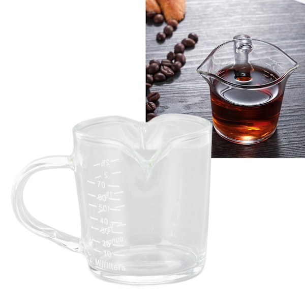Trippel Mjölkkanna för Espressoshots, Bred Öppning Underlättar Enkel Rengöring och Påfyllning