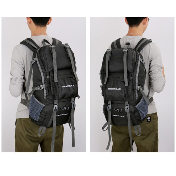 Ergonomisk Design Vandringsryggsäck, 45L Lättviktig Vattenavvisande Ryggsäck med Andningsbart Mesh och Justerbara Remmar för Ditt Nästa Äventyr