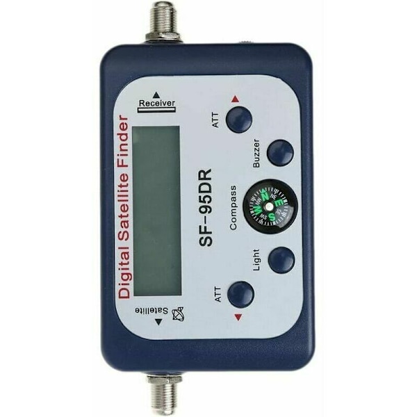 Digital satellitpejl/Satfinder paraboldetektor Signal Locator med kompass Buzzer Svart