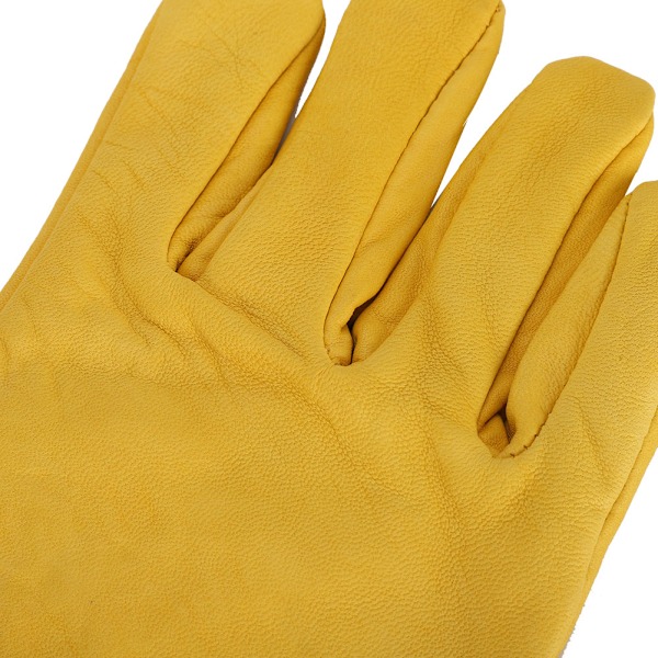 2PCS Fårskinn Gul Mot Anti Bi Sting Hål Andas Handskydd Biodlare Handskar Biodling Verktyg Utrustning