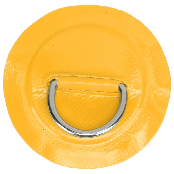 2 st uppblåsbara båt DRing Pad Patch PVC Hållbar Marin Rostfritt Stål Fast Spänne (Gul )