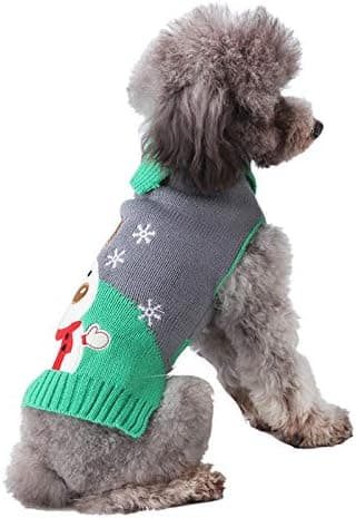 Bløde, elastiske juletrøjer til hunde, varm strikket mode til små til mellemstore hunde, perfekt til vinterbrug og jule-elg-strik