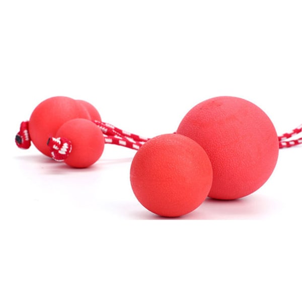 Hundleksak Boll med Rep Interaktiv Bitresistent Säker Hundgummiboll med Rep för Utomhusträning 6,5cm / 2,6in