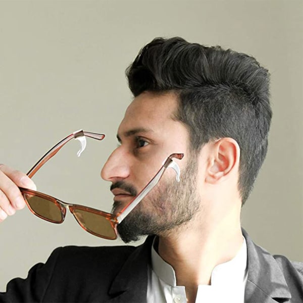 Par glasögon Anti-Slip Silikon Öron Clip Glasögon Hållare Säkerhet