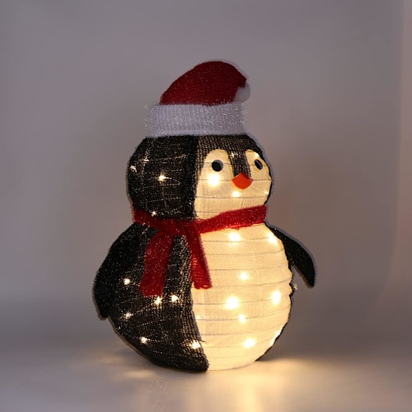 Jul LED, Jultomte Utomhus, Upplyst Jul LED Snögubbe, Fällbar och Infällbar, IPX65 Vattentät, Trädgårdsdekoration 56x36 cm (Varm