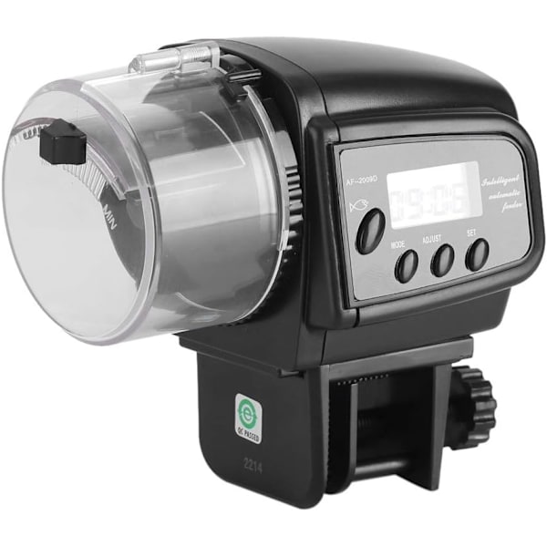 Akvariefoderautomat til tørfoder, fleksible fodringstilstande til flage-, pille- og tabletfoder, digital timer, batteridrevet akvariefoderdispenser