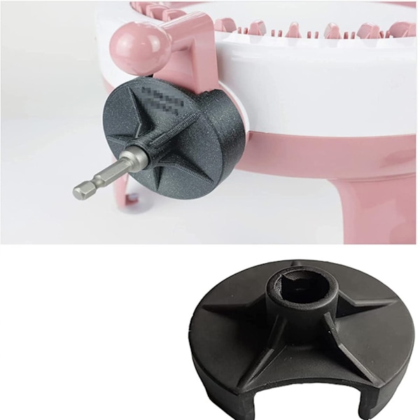 Snabb Auto Stickad Adapter Vevarm Adapter med Hex Stålbit Virkningsmaskin Adapter DIY Sytillbehör för Stickmaskin